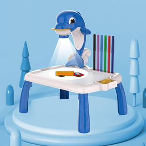 میز نقاشی پروژکتور دار کودک طرح دلفین TETRIS PROJECTION PAINTING TABLE-اسباب بازی